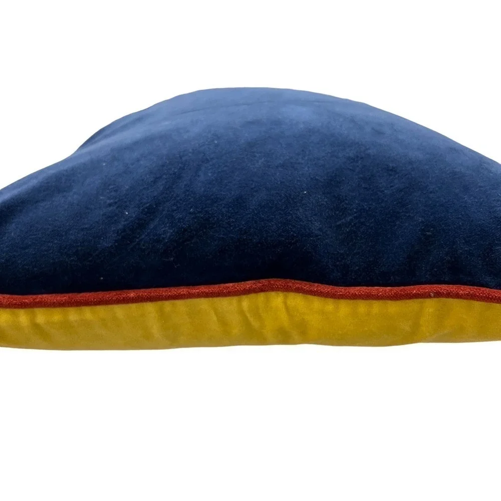 IKEA AROMATISK Cushion cover, blue/yellow, 16x23 